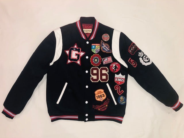 VINTAGE RAG VARSITY JACKET WITH MULTI PATCHES IN WOOL